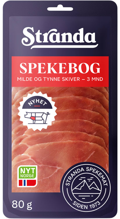 Spekebog skivet 80g Stranda