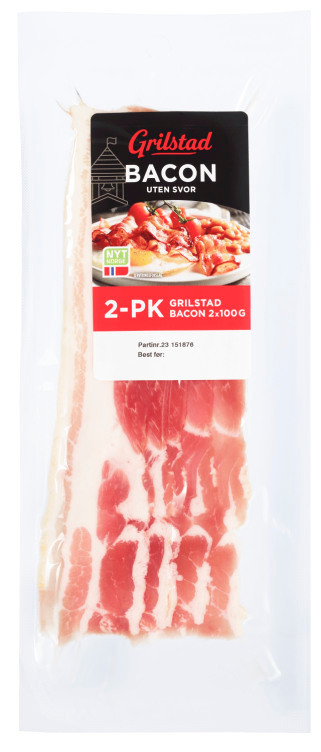 Bacon u/Svor 2pk 200g Grilstad