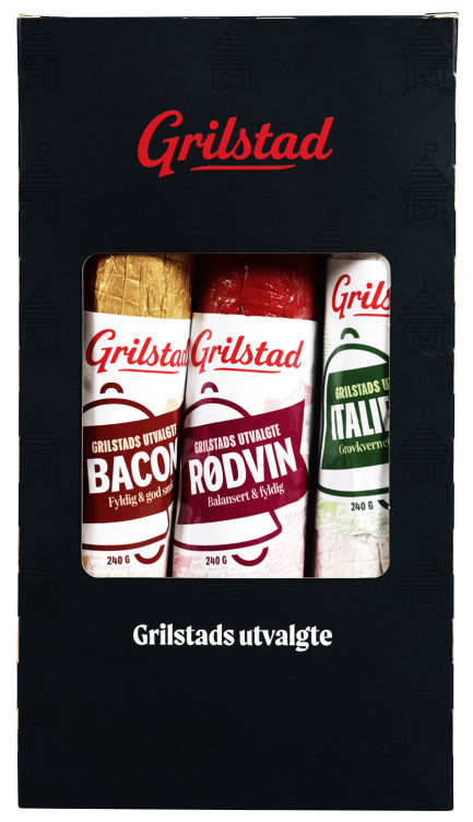 Spekepølser 3x240g Gaveeske Grilstad