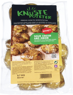 Knuste Poteter Sour Cream & Onion 700g Kokt og Klar