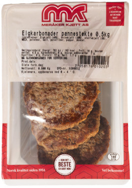 Elgkarbonader Pannestekte Meråker Kjøtt