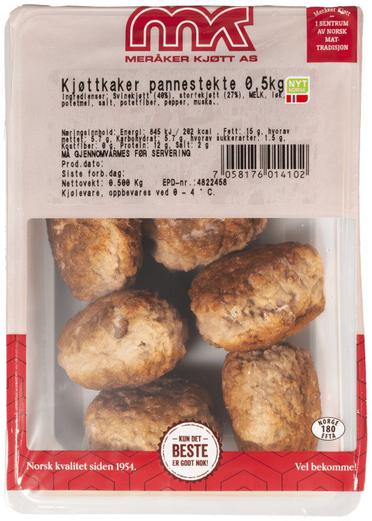 Kjøttkaker 500g Meråker Kjøtt
