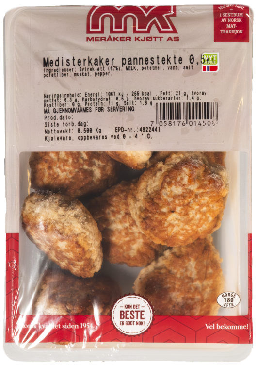 Medisterkaker 500g Meråker Kjøtt