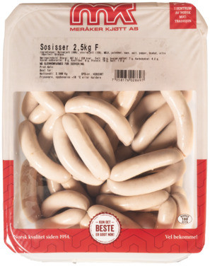 Sosisser 2.5kg Meråker Kjøtt