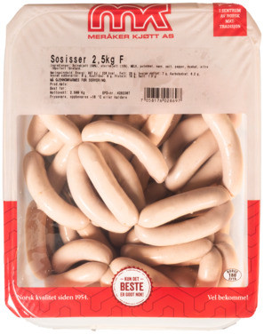 Sosisser 2.5kg Meråker Kjøtt