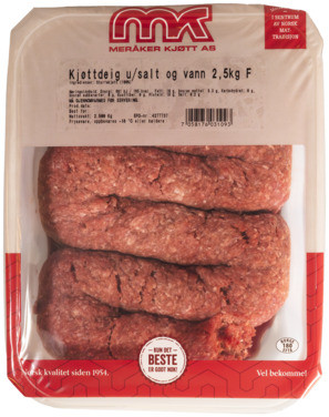 Kjøttdeig u/Salt Vann Meråker Kjøtt