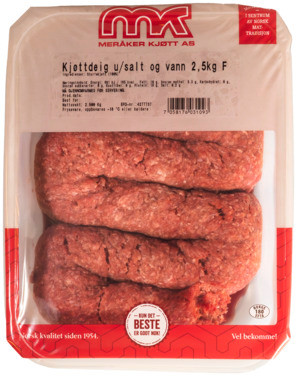 Kjøttdeig u/Salt Vann Meråker Kjøtt