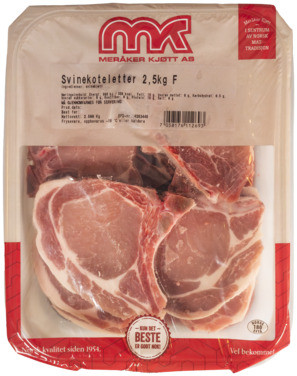 Svinekoteletter 2.5kg Meråker Kjøtt