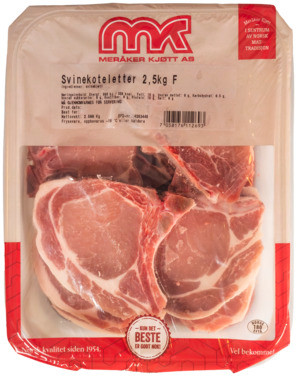 Svinekoteletter 2.5kg Meråker Kjøtt
