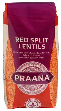 Praana Red Split Lentils 500g