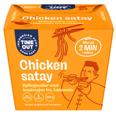 Time Out Satay Kylling med Nudler 280g