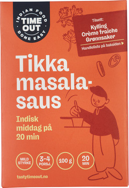 Time Out Tikka Masala Saus 100g