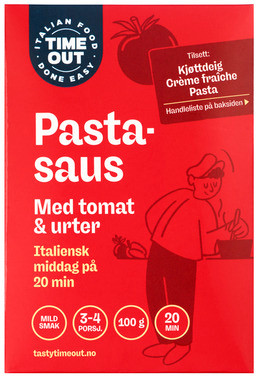 Time Out Pasta Saus med Tomat og Urter 100g