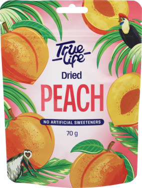 Tørket Fersken 70g True Life