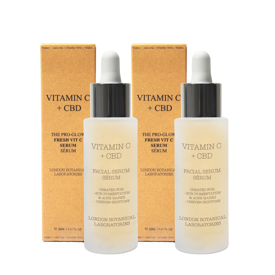London Botanical Laboratories 2 X Vitamin C CBD Serum 30ml