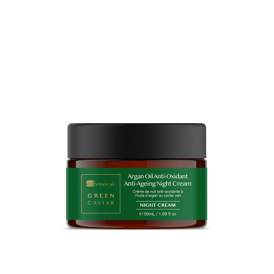 Dr Botanicals Green Caviar & Argan Oil Anti-Oxidant Anti-Ageing Night Cream 50ml