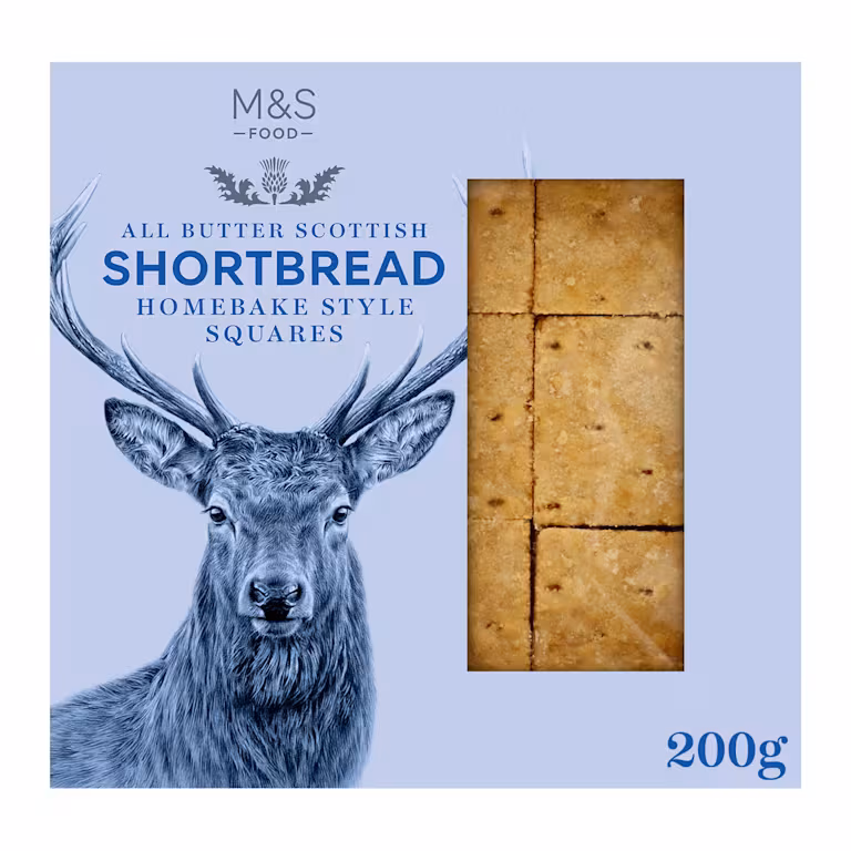 M&S Scottish All Butter Homebake Style Shortbread Squares