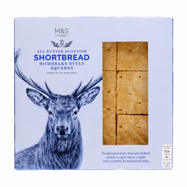 M&S Scottish All Butter Homebake Style Shortbread Squares