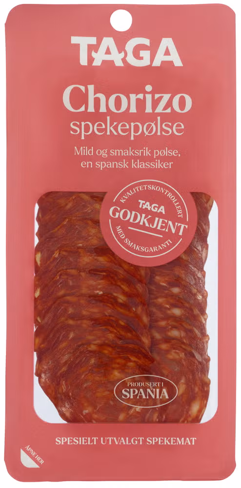 Chorizo spekepølse Skivet, 100 g