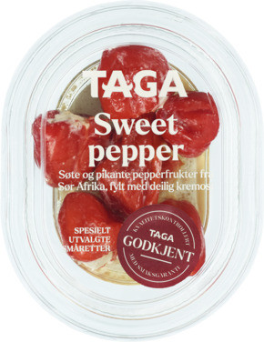 Taga Sweet Pepper m/Ost Rød 100g