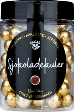 Sjokoladekuler Gull 11mm 80g Cacas