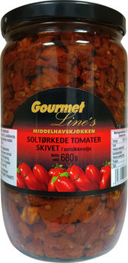 Tomater Soltørket Hakket 680g Gourmet Line