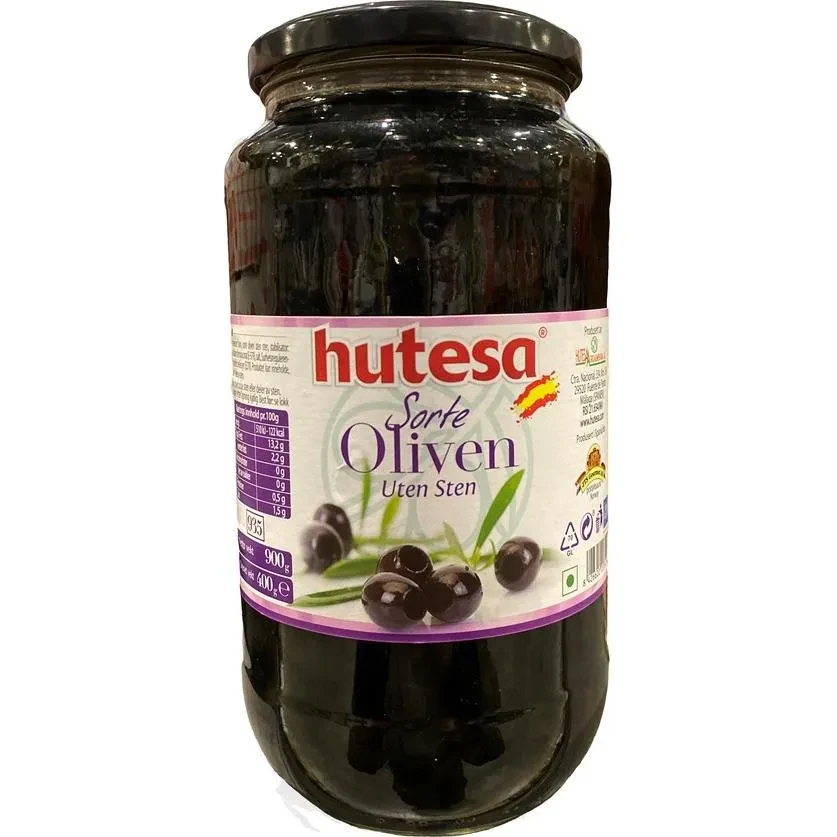 Sort Oliven U Sten 900g