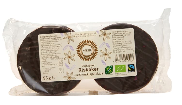 Riskaker m/Mørk Sjokolade Økol.95g Helios