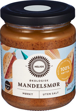 Økologisk Mandelsmør Mørk 250g Helios