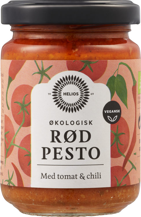 Pesto Rød Piccante Økologisk 130g Helios