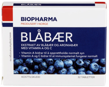Blåbær m/Aroniabær 32stk Biopharma