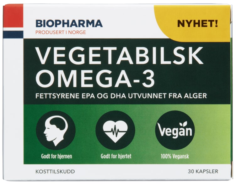 Omega3 Vegetabilsk 30stk Biopharma