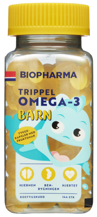Trippel Omega-3 Barn 144stk Biopharma