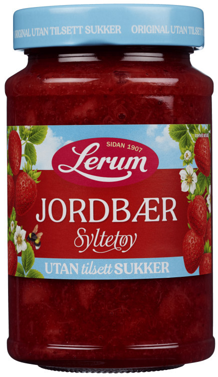 Jordbærsyltetøy u/Sukker 425g Lerum