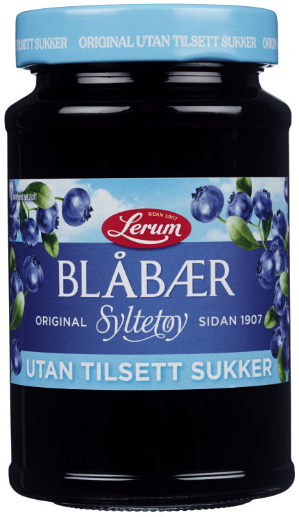 Blåbærsyltetøy Original u/Sukker 435g Lerum