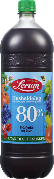 Husholdningssaft u/Tilsett Sukker 1,5l Lerum