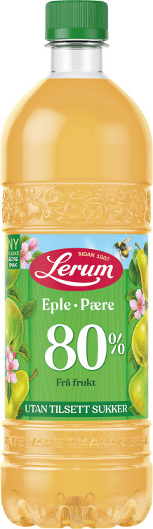Eple&Pæresaft u/Tilsett Sukker 0,75l Lerum
