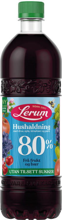 Husholdningssaft u/Tilsett Sukker 0,75l Lerum