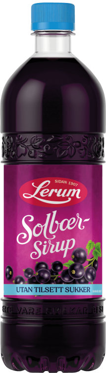 Solbærsirup u/Tilsett Sukker 0,75l Lerum