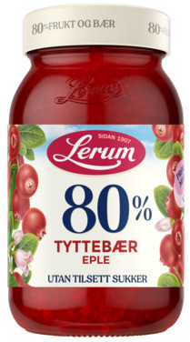 80% Tyttebær-eple 8/340g Lerum