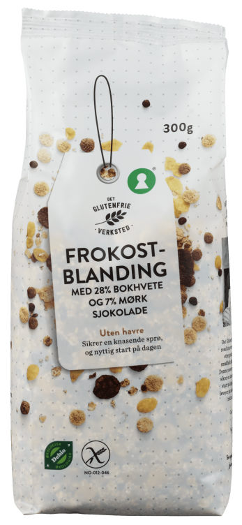 Musli m/Bokhvete u/Havre Gl.Fri Økol 300g Dgv