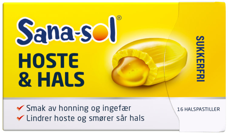 Sana-Sol Host&Hals Honning&Ingefær 48g