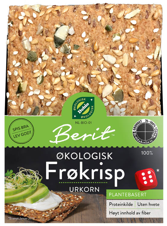 Frøkrisp Knekkebrød Økologisk 170g Berit