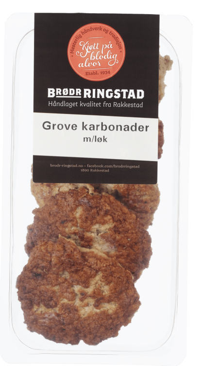 Karbonader Grove m/Løk 270g Brødr.Ringstad