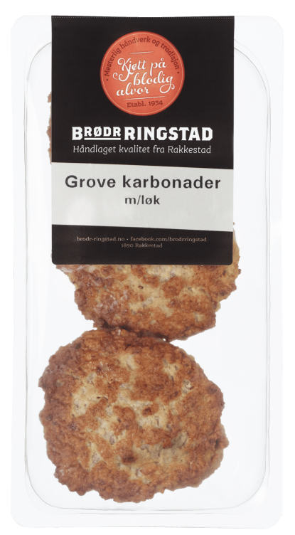 Grove Karbonader m/Løk 450g Brødr Ringstad
