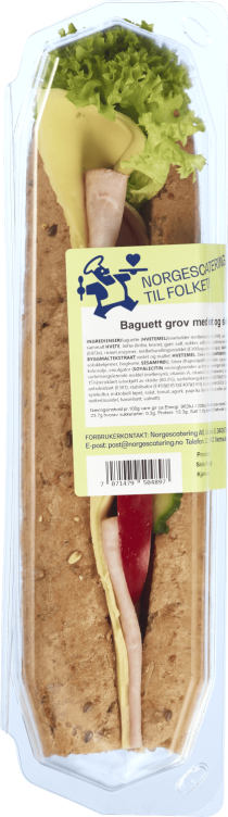 Baguette Grov m/Ost&Skinke