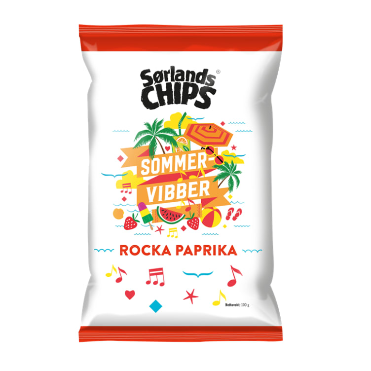 Sørlandschips Rocka Paprika 100g Sommervibber