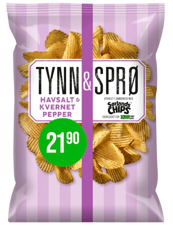 Tynn&Sprø Rifla Havsalt&Pepper 150g