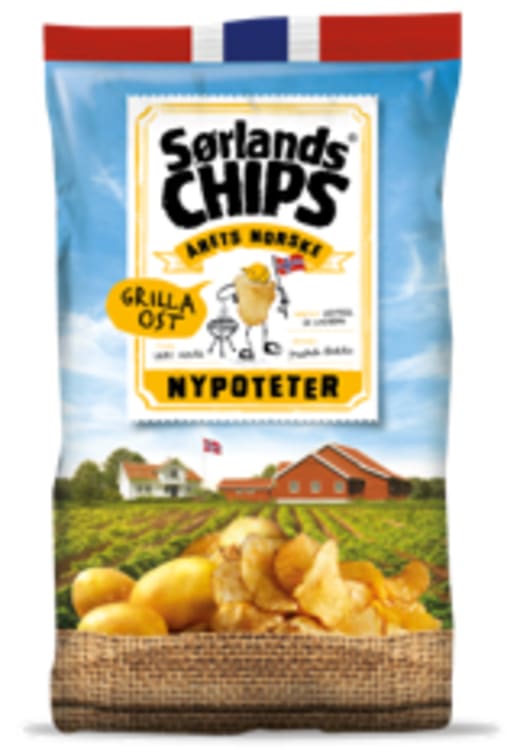 Sørlandschips Nypotet&Grilla Ost 180g