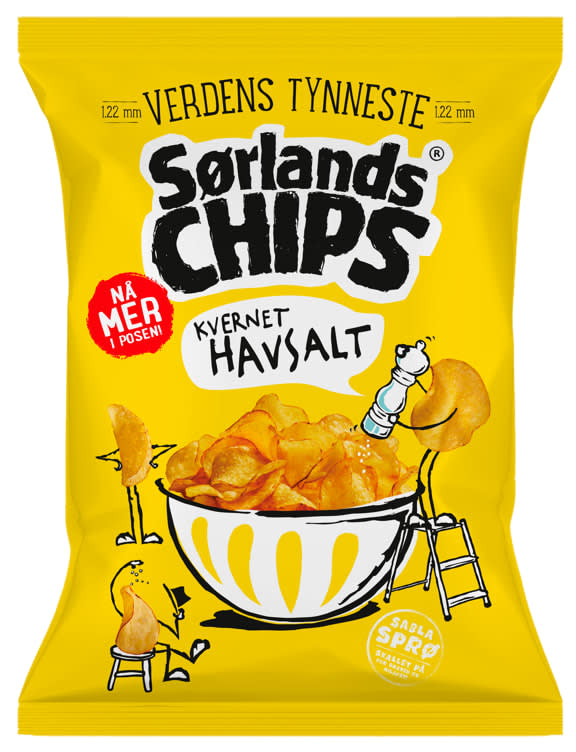 Sørlandschips Havsalt 260g Verdens Tynneste